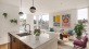 Modern kitchen and living spaces